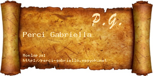 Perci Gabriella névjegykártya